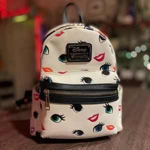 Loungefly Disney Princess Bag Discontinued Edition- Lips & Lashes - Faux Leather